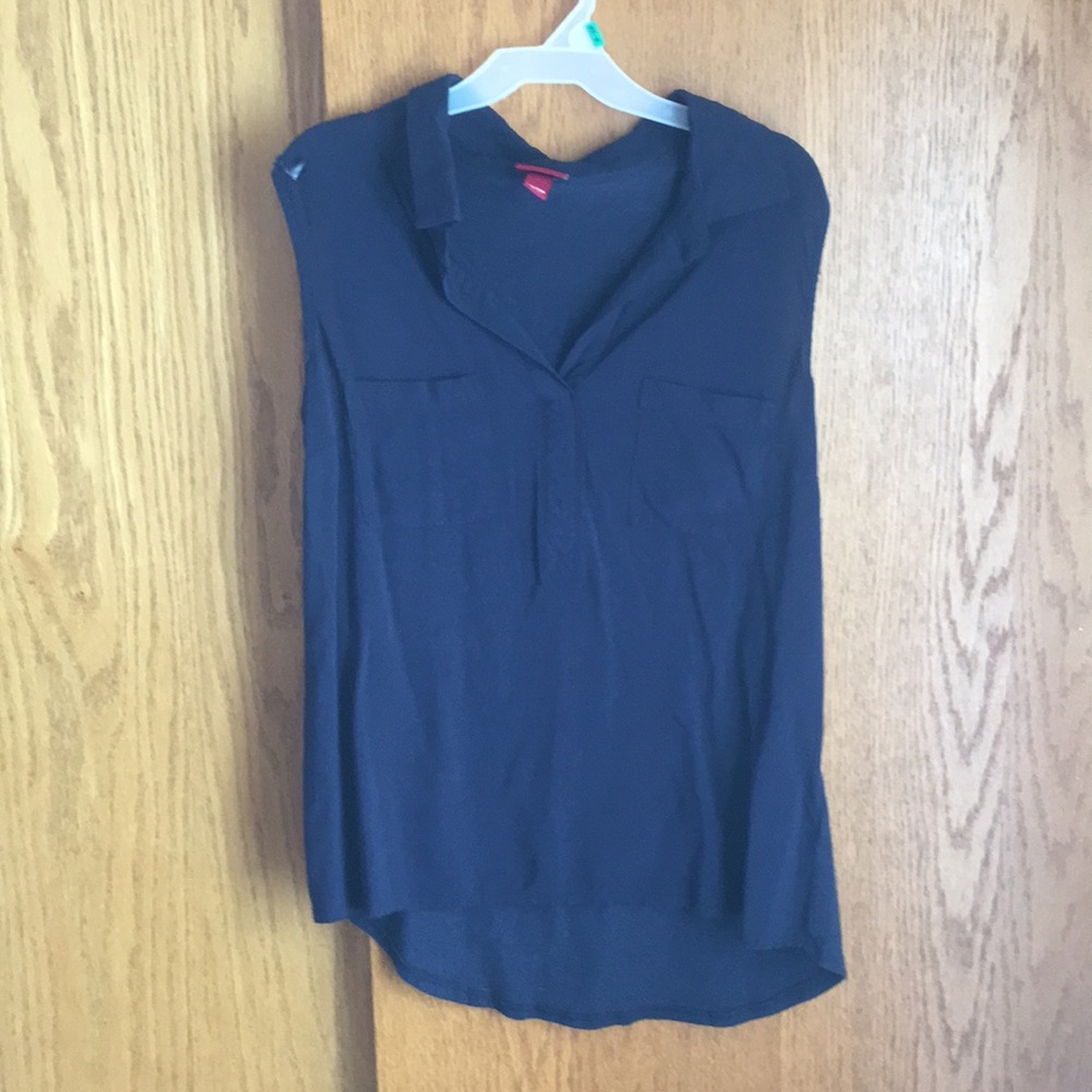Navy Blue Collard Pocket Tank✨